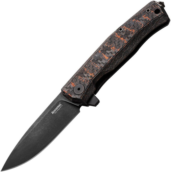 LionSTEEL Myto Framelock Snake Skin Fat Carbon Black CPM MagnaCut