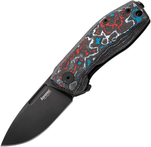 LionSTEEL Nano Framelock Nebula Carbon Fiber Black CPM MagnaCut