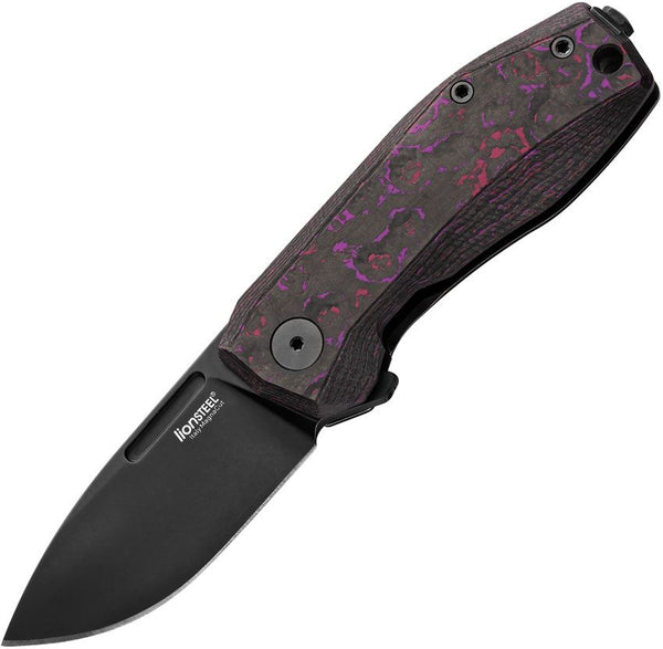 LionSTEEL Nano Framelock Purple Haze Fat Carbon Black CPM MagnaCut