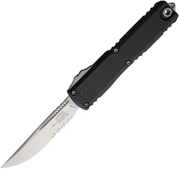 Microtech Auto Ultratech Gen III ZBP OTF Black Aluminum Stonewash P/Serrated Bohler M390MK