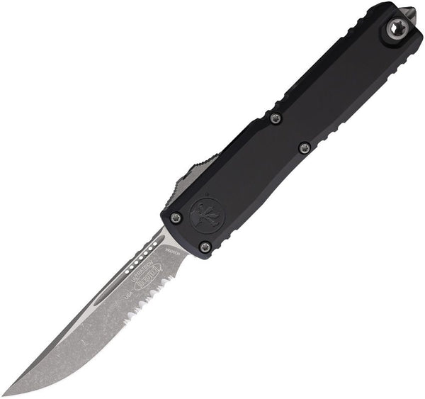 Microtech Auto Ultratech Gen III ZBP OTF Black Aluminum Apocalyptic P/Serrated Bohler M390MK
