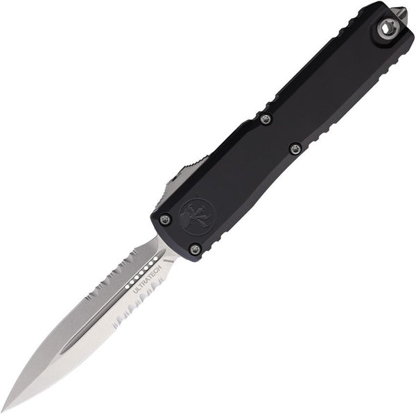 Microtech Auto Ultratech Gen III ZBP OTF Black Aluminum Stonewash P/Serrated D/E Bohler M390MK