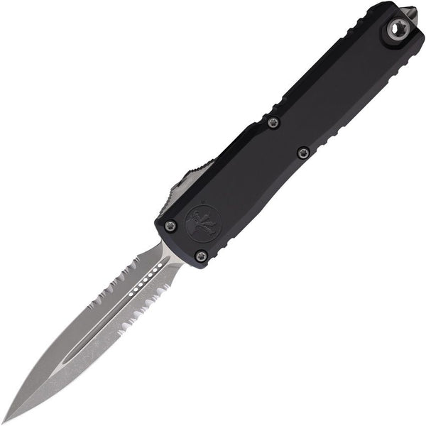 Microtech Auto Ultratech Gen III ZBP OTF Black Aluminum D/E Apocalyptic P/Serrated Bohler M390MK
