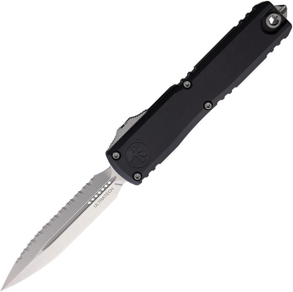 Microtech Auto Ultratech Gen III ZBP OTF Black Aluminum Stonewash D/E P/Serrated Bohler M390MK