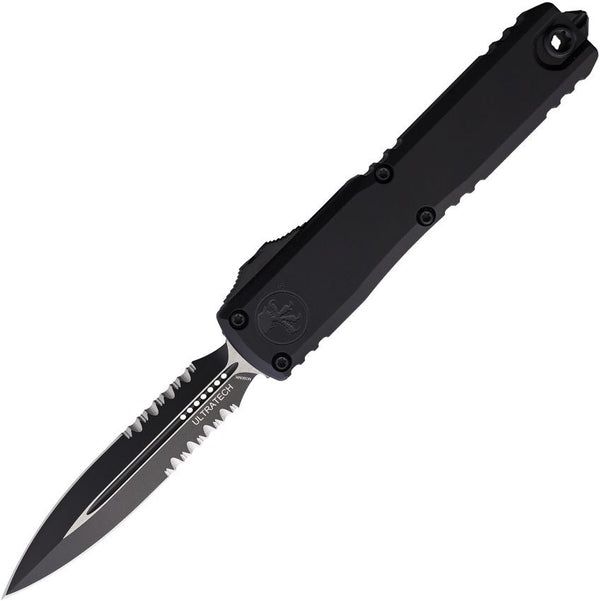 Microtech Auto Ultratech Gen III ZBP OTF Black Aluminum Two Tone D/E P/Serrated Bohler M390MK