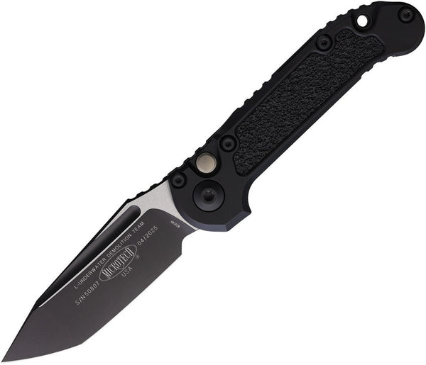 Microtech Auto LUDT Button Lock Gen III Black Aluminum Two Tone Tanto Bohler M390MK