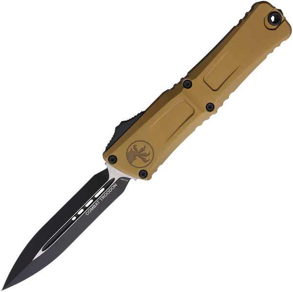 Microtech Auto Combat Troodon Gen III Tan Aluminum Two Tone D/E Bohler M390MK
