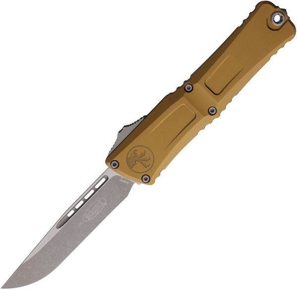 Microtech Auto Combat Troodon SE Gen III Tan Aluminum Apocalyptic Bohler M390MK