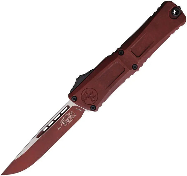 Microtech Auto Combat Troodon SE Gen III Weathered Crimson Aluminum Bohler M390MK