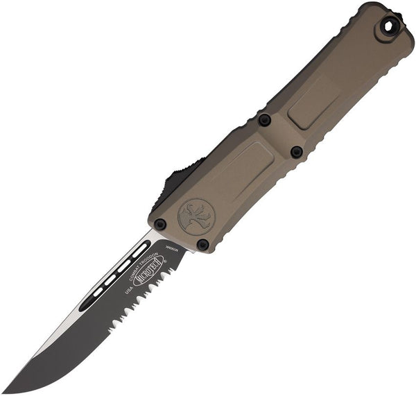 Microtech Auto Combat Troodon SE Gen III Gray Aluminum Two Tone P/Serrated Bohler M390MK