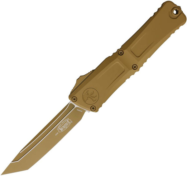 Microtech Auto Combat Troodon T/E Gen III Tan Cerakote Aluminum Tanto Bohler M390MK
