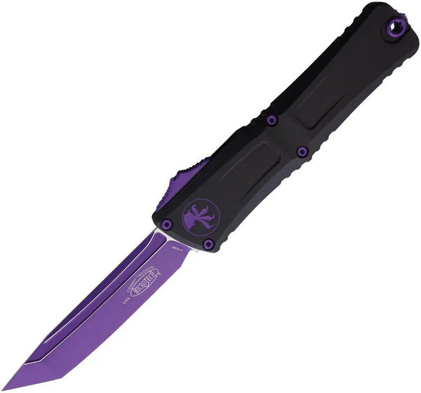 Microtech Auto Combat Troodon Gen III Black Aluminum Purple Coated T/E Bohler M390MK