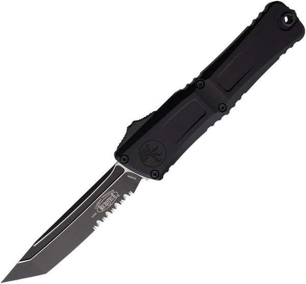 Microtech Auto Combat Troodon T/E Gen III Black Aluminum Two Tone P/Serrated Tanto Bohler M390MK