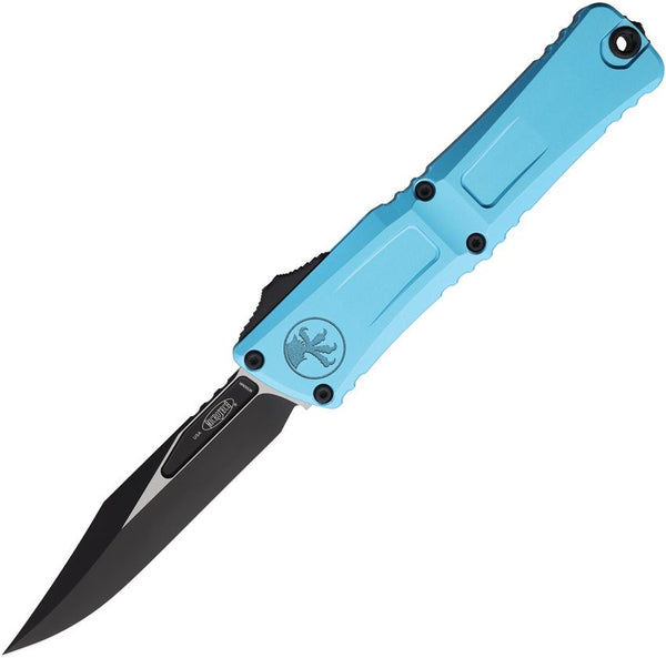 Microtech Auto Combat Troodon Gen III Turquoise Aluminum Two Tone Bowie Bohler M390MK