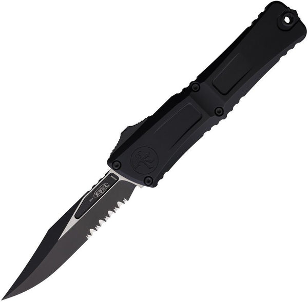 Microtech Auto Combat Troodon Gen III Black Aluminum Two Tone Bowie P/Serrated Bohler M390MK