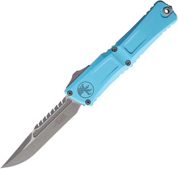 Microtech Auto Combat Troodon Interceptor Turquoise Aluminum Apocalyptic Bohler M390MK
