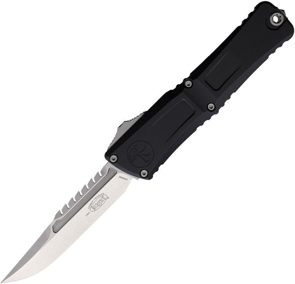 Microtech Auto Combat Troodon Interceptor Black Aluminum Stonewash Bohler M390MK
