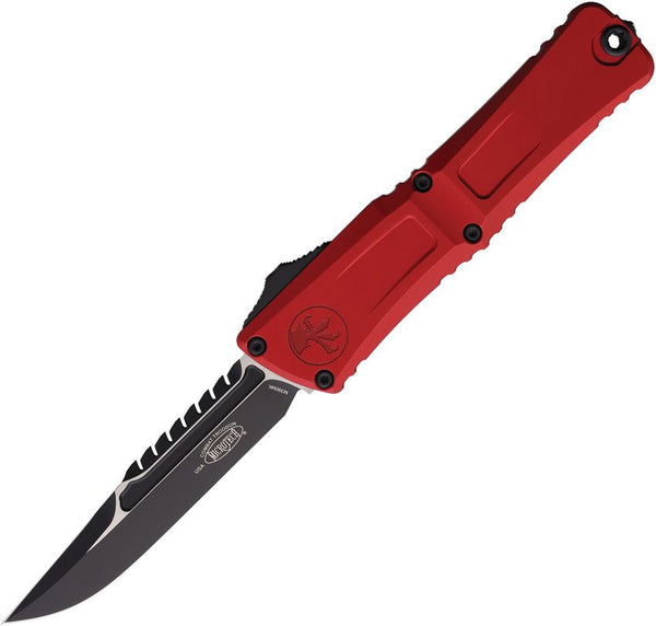 Microtech Auto Combat Troodon Interceptor Red Aluminum Two Tone Bohler M390MK