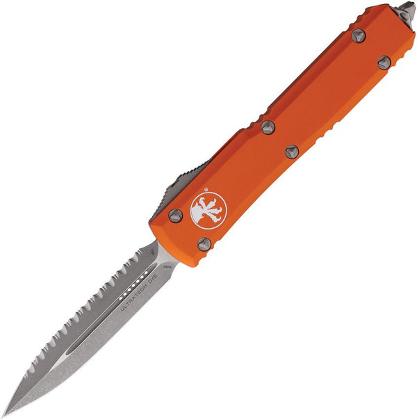 Microtech Auto Ultratech D/E OTF Orange Aluminum P/S Apocalyptic Bohler M390