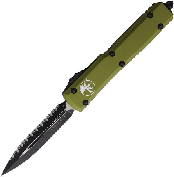 Microtech Auto Ultratech D/E OTF OD Green Aluminum Black Cerakote F/S Bohler M390