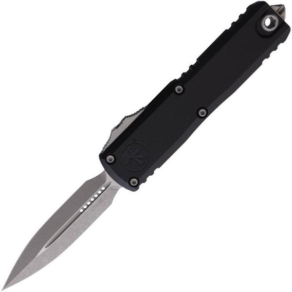 Microtech Auto UTX-85 Gen IV OTF Black Aluminum Apocalyptic D/E Bohler M390MK