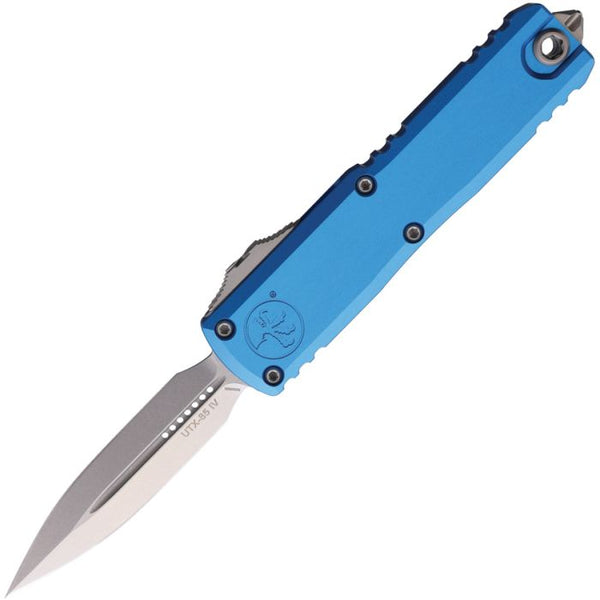 Microtech Auto UTX-85 Gen IV OTF Blue Aluminum Stonewash D/E Bohler M390MK