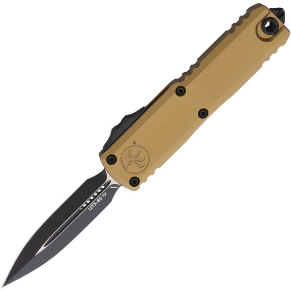 Microtech Auto UTX-85 Gen IV OTF Tan Aluminum Two Tone D/E Bohler M390MK