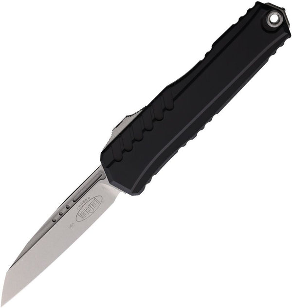 Microtech Auto Cypher II OTF Black Aluminum Stonewash Wharncliffe M390MK