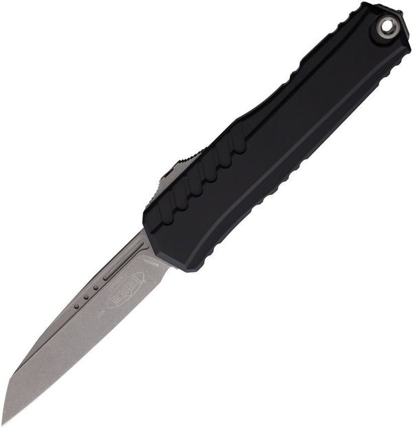 Microtech Auto Cypher II OTF Black Aluminum Apocalyptic Wharncliffe M390MK