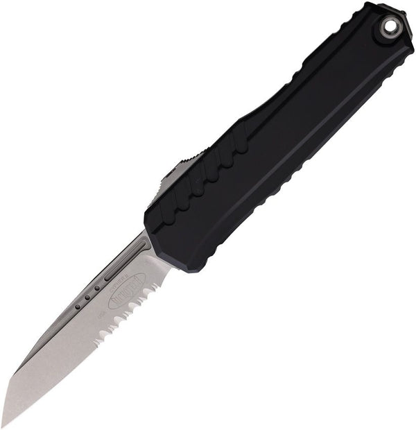 Microtech Auto Cypher II OTF Black Aluminum Stonewash P/S Wharncliffe M390MK