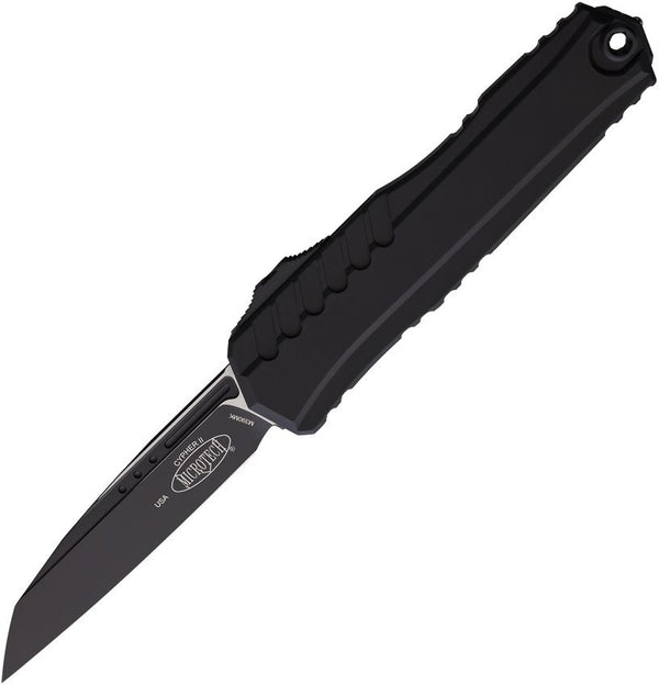 Microtech Auto Cypher II OTF Black Aluminum Two-Tone Wharncliffe M390MK