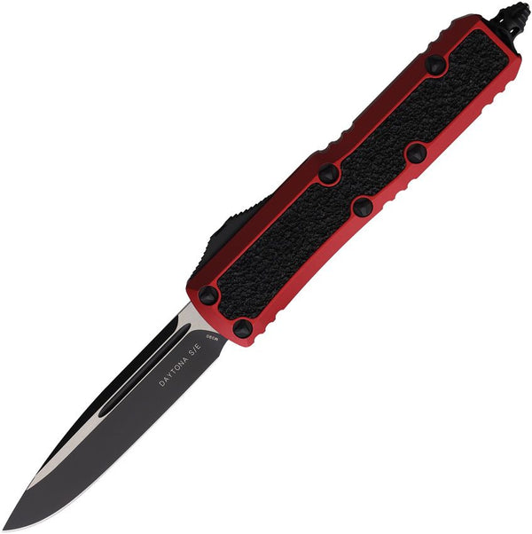 Microtech Auto Daytona OTF Red Aluminum w Traction Inlay Two Twone S/E Bohler M390