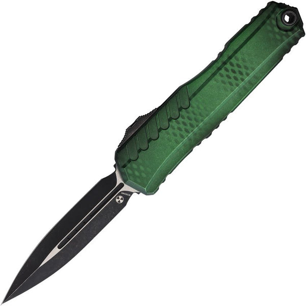 Microtech Auto Cypher II OTF Green Aluminum X-51 Two Tone D/E Bohler M390MK