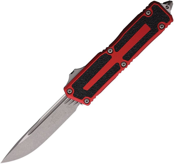 Microtech Auto Scarab II OTF S/E Gen III Red Aluminum w Black Traction Insert Apocalyptic Bohler M390MK