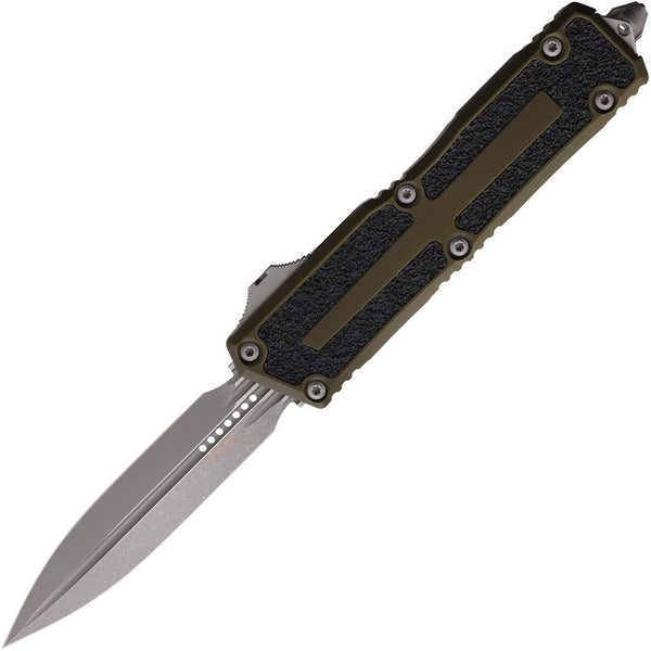 Microtech Auto Scarab II OTF Gen III OD Green Aluminum w Black Traction Insert Apocalyptic D/E Bohler M390MK