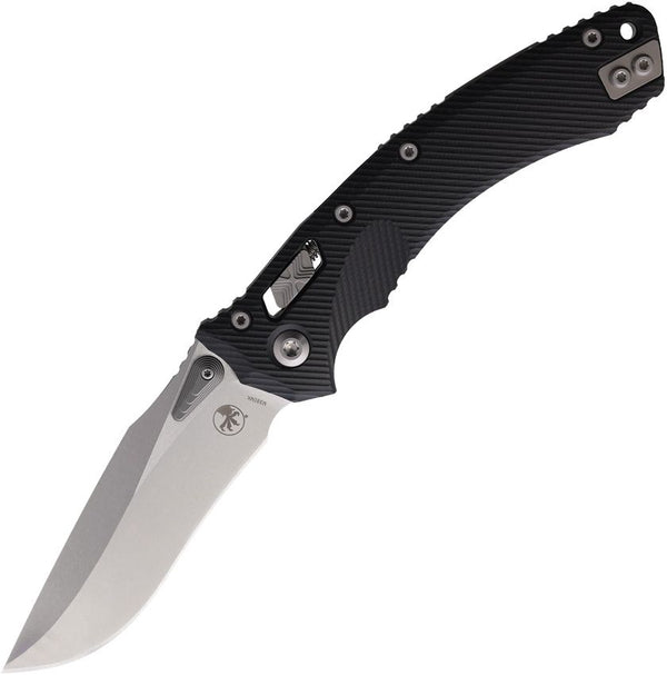 Microtech Amphibian RAM-LOK Fluted Black G10 Stonewash M390MK