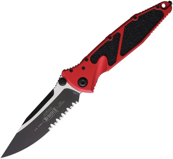 Microtech Socom Elite S\E Linerlock Red Aluminum Two Tone P/S Bohler M390
