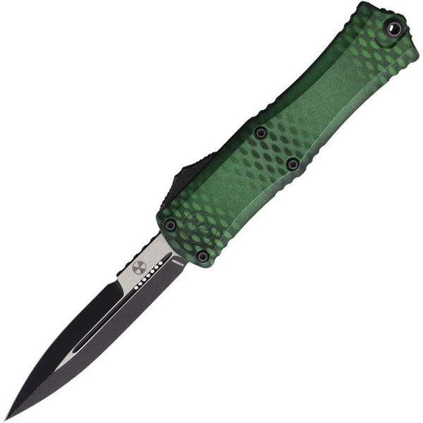 Microtech Auto Hera II Mini OTF Green X-51 Aluminum Two Tone Bayonet Bohler M390MK