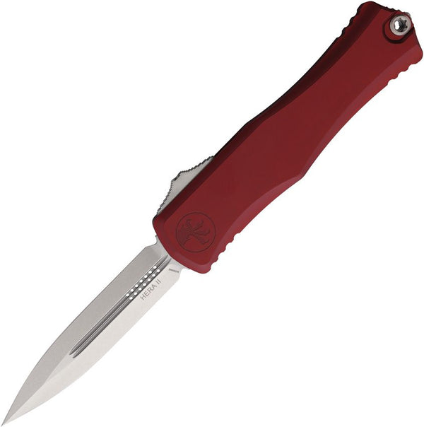 Microtech Auto Hera II OTF Merlot Aluminum D/E Stonewash Bohler M390MK