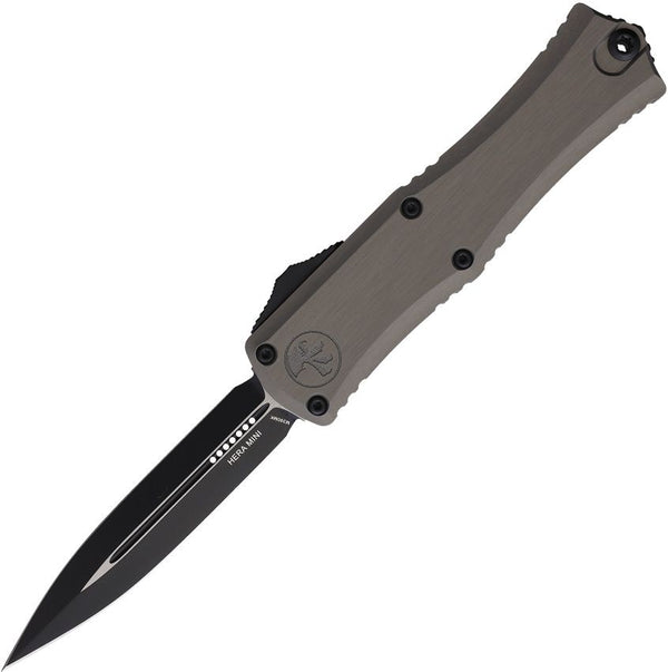 Microtech Auto Hera II OTF Mini Gray Aluminum Two Tone D/E Bohler M390MK
