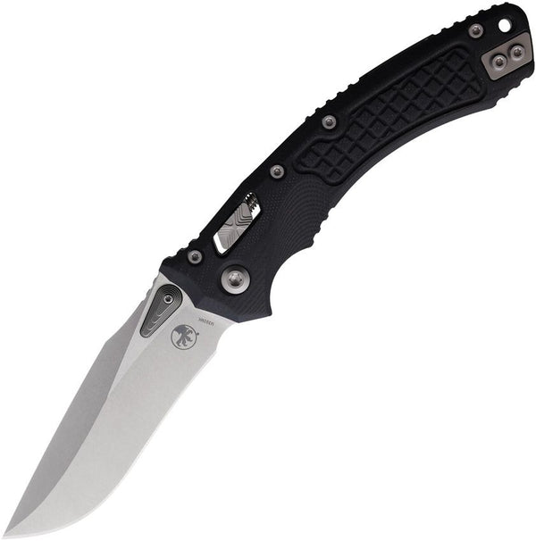 Microtech Amphibian S/E Ram-Lok Black Frag Pattern G10 Stonewash Bohler M390MK