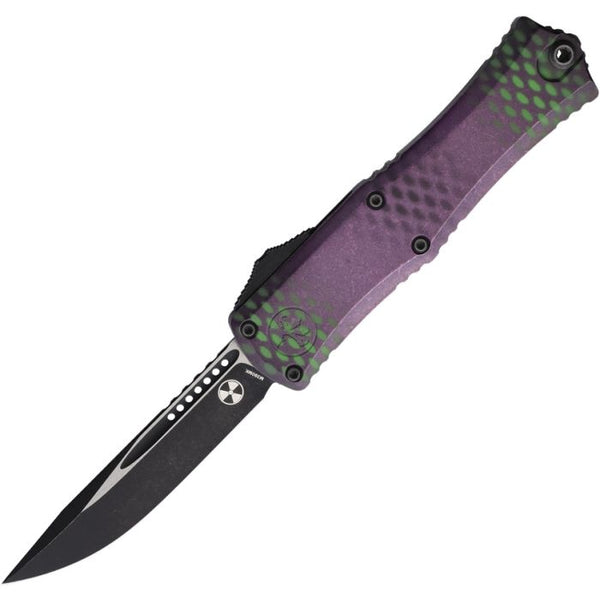 Microtech Auto Hera II Mini S/E OTF Purple X-51 Aluminum Two Tone Bohler M390MK