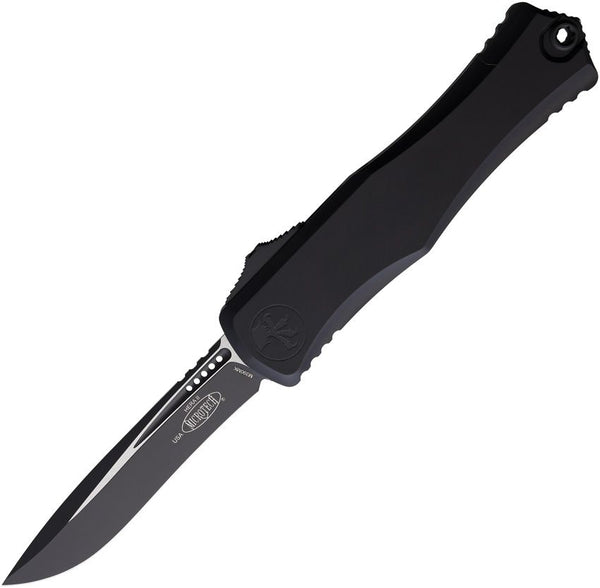 Microtech Auto Hera II OTF Black Aluminum Two Tone Recurve M390MK