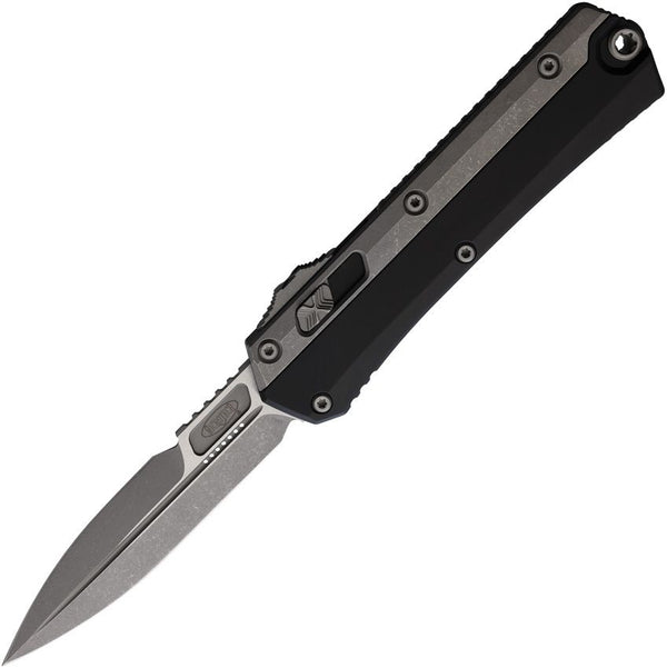 Microtech Auto Glykon OTF Gray & Black Aluminum Apocalyptic Bohler M390