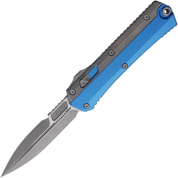 Microtech Auto Glykon OTF Apo & Blue Aluminum Apocalyptic Bayonet Bohler M390