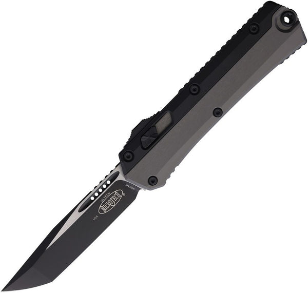 Microtech Auto Glykon OTF Black & Gray Aluminum Two Tone Tanto Bohler M390MK