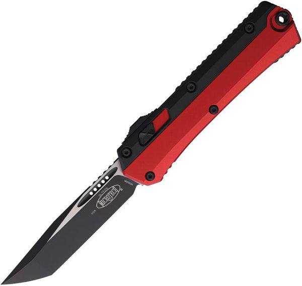Microtech Auto Glykon OTF Black & Red Aluminum Two Tone Tanto Bohler M390MK