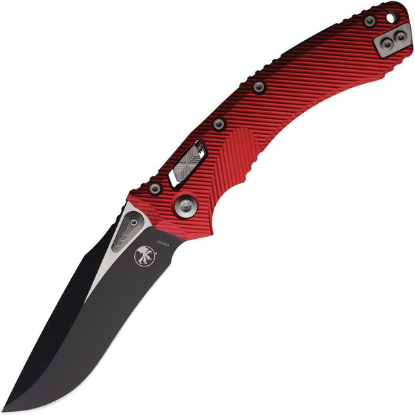 Microtech Amphibian S/E Ram-Lok Red Fluted Aluminum Two Tone Bohler M390MK