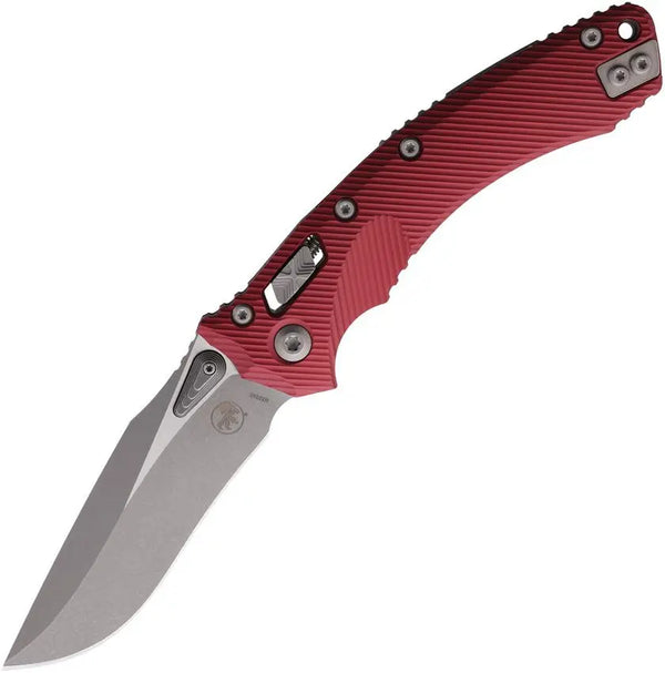 Microtech Amphibian S/E Ram-Lok Merlot Fluted Aluminum Apocalyptic Bohler M390MK