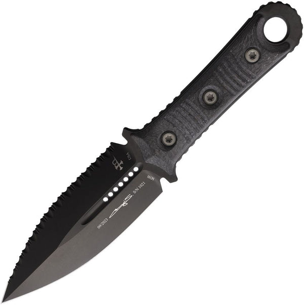 Microtech SBD DE Dagger Fixed Blade Black DLC Coated Bohler M390